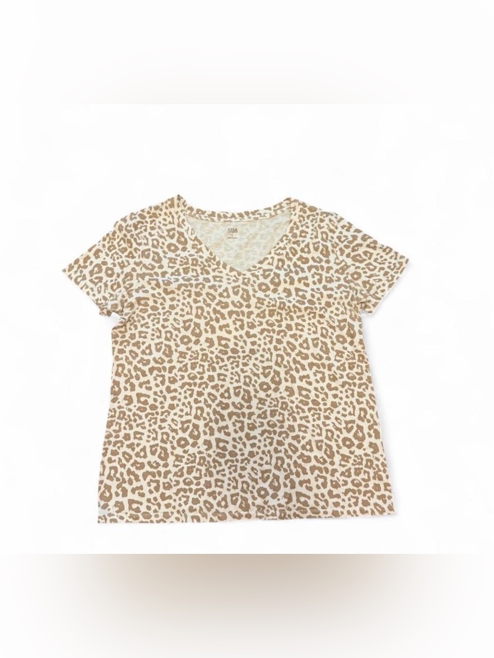 Ana Leopard Print V-Neck Women’s Top size large